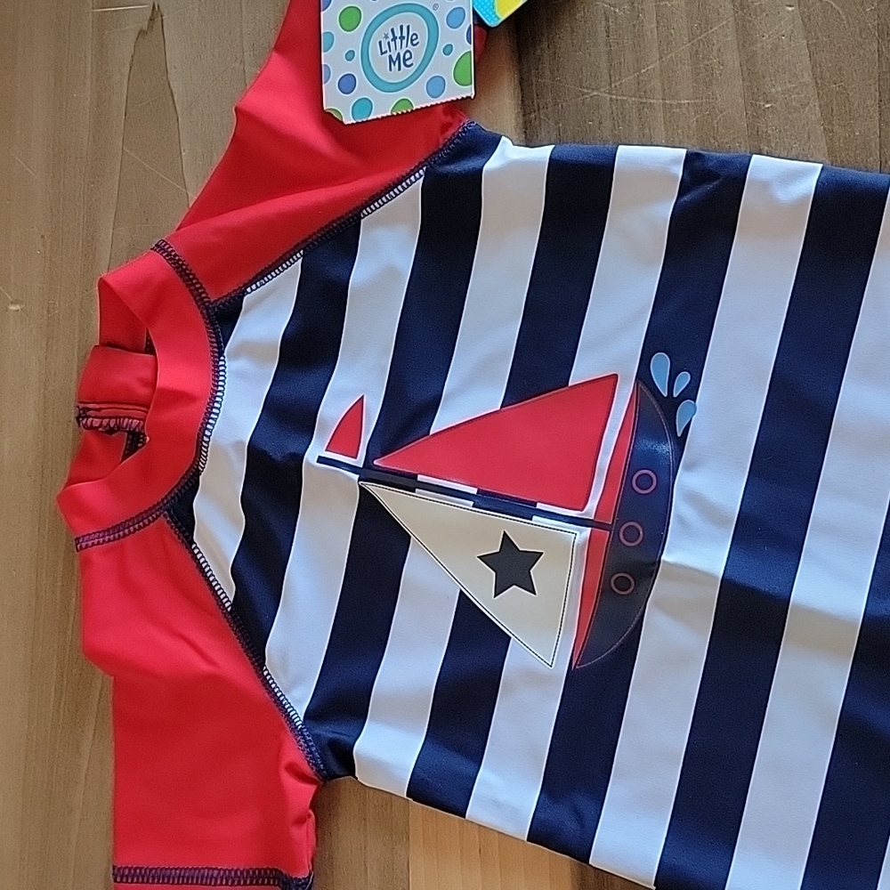 NWTs Little Me Rash Guard Bathing Suit Swimwear Size 18 Months Baby Boy …